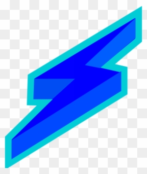 Vector And Blue Lightning Bolt Through Tornado Clipart - Lightning Bolt Logo Blue
