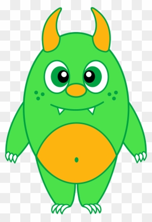 Cartoon Monsters Clipart - Green Eyed Monster Clipart