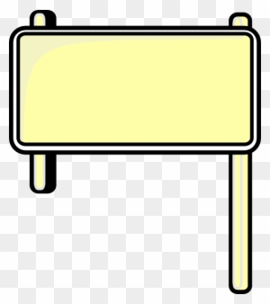 Blank Road Sign Clip Art - Transparent Blank Standing Signs