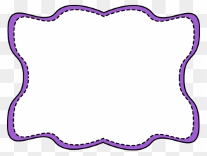Purple Wavy Stitched Frame Free Clip Art Frames - Names Of Shapes In Spanish