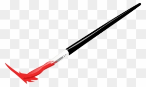 Brush Paint Artist Red Colour Strike - Artist Paint Brush Png