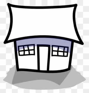 Dog House Outline Clipart - Cartoon House Outline