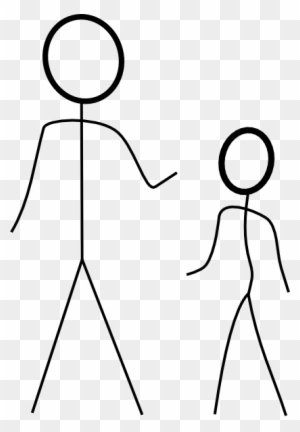 Two Stick Figures Clip Art - Two Stick Figure People