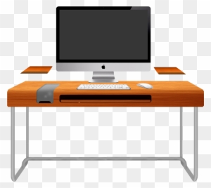 Wood Computer Desk - Computer Desk Png