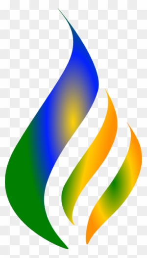 Flame Clipart Logo - Blue Flame