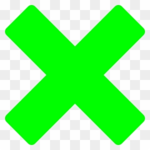 Green X Clip Art - Green X Clip Art