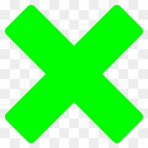 Green X Clip Art - Green X Clip Art