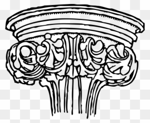 Free Vector Early English Gothic Capital Clip Art - Gothic Architecture Capital