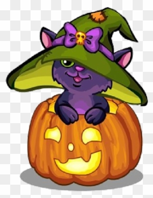 Halloween Clip Art For Kids - Cute Halloween Cat Clipart