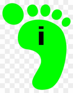 Footprint Green Right I Clip Art At Clker - Portable Network Graphics