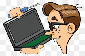 Laptop Clipart Pc Repair - Cartoon Computer Repair
