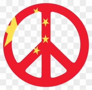 Net Clip Art China Flag Peace Symbol 2 Fav Wall - Chinese New Year