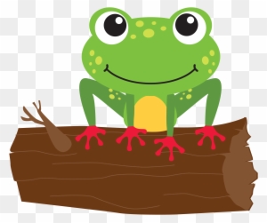 Frog On A Log - Clip Art Frog On A Log