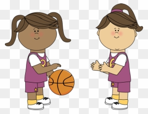 Girl Basketball Player Clipart - Girl Playing Basketball Clipart
