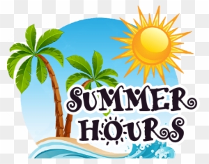 Summer Office Hours St - Palm Tree Beach Clip Art
