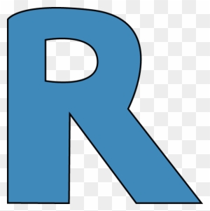 Blue Alphabet Letter R Clip Art - Letter R Clipart Blue