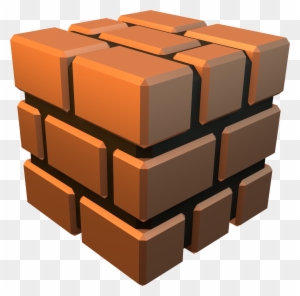 Brick Clipart Super Mario - Super Mario Block 3d