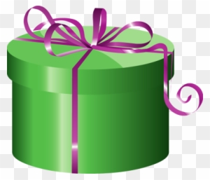 Gift Box Clipart - Purple And Green Present