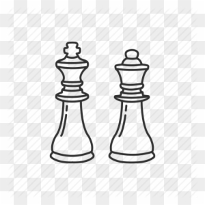 Chess Board Drawing At Getdrawings Com Free For Personal  King And Queen Chess  Piece Drawing  Free Transparent PNG Clipart Images Download