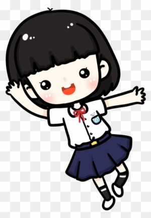Estudante Cartoon Desktop Wallpaper Q-version - Cute Japanese Cartoon  Character Girl - Free Transparent PNG Clipart Images Download