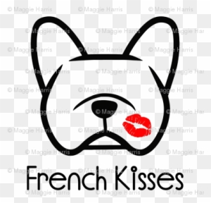 French Bulldog Kisses - French Bulldog Line Drawing