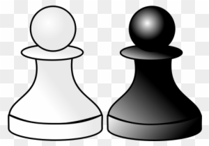Black And White Pawns D R Clipart - Piezas De Ajedrez El Peon