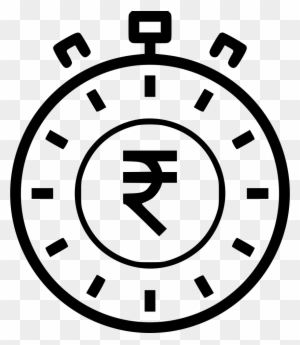 Time Management Indian Rupee Clock Deadline Performance - Time Icon