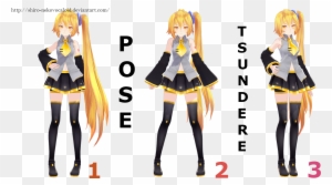 Tsundere Poses [download] 150 Watchers By Shiro-nekovocaloid - Mmd Pose Dl