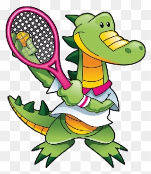 Alligator Animal Clip Art - Tennis Wall Sticker - Sports Wall Decal