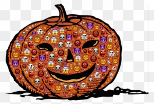 Pumpkin Jack O Lantern Halloween Emoji Sca - Flag Skull Public Domain Vectors