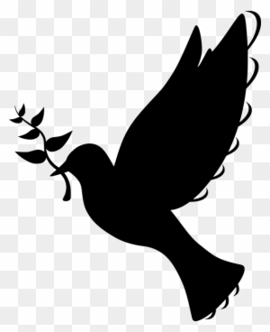 Free Photo Silhouette Symbol Flying Olive Branch Peace - Symbols Of God The Holy Spirit