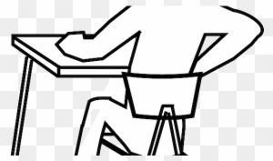 How To Prevent Back Pain - Sitting At A Desk Drawing