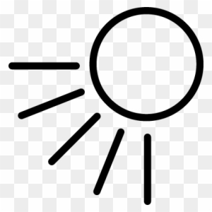 Sunny Day Sun Symbol Vector - Sun Rays Icon
