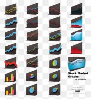 Vector Stock Market Graphs 3d By Dragonart - Stock Market Graph Vector