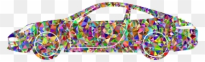 Big Image - Prismatic Rainbow Car Round Ornament