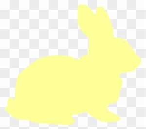 Yellow Bunny Silhouette Clip Art At Clker - Yellow Bunny Silhouette