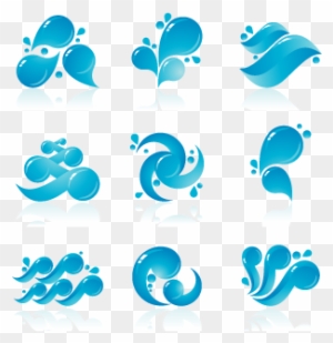 Pattern Of Cartoon Spray Logo Template - Cartoon Water Droplets