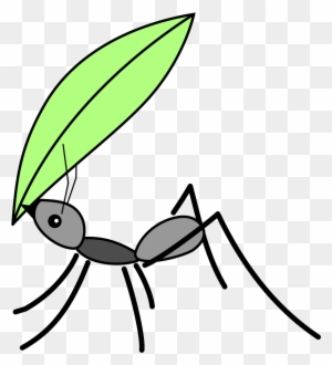 Ant Insect Computer Icons Clip Art - Ant Carrying A Leaf