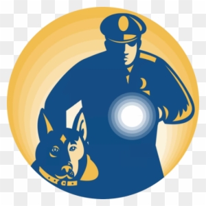 Security Guard Policeman Police Dog Shower Curtain