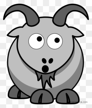 Gray Goat Animal Free Black White Clipart Images Clipartblack - Cartoon Goat  - Free Transparent PNG Clipart Images Download