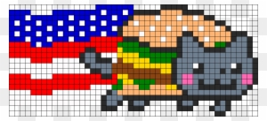 american nyan cat perler bead pattern 175596 pixel art nyan cat free transparent png clipart images download american nyan cat perler bead pattern