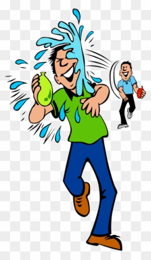 One Of My Favorite Things To Do In This Kind Of Heat - Water Balloon Fight Clipart