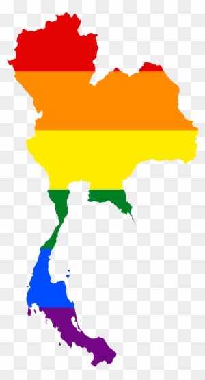 Lgbt Rights In Thailand - Vector Map Thailand