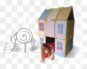 Play House Construction Kit For Kids - Cardboard Building Kit