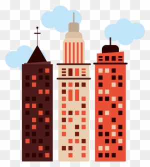 The Architecture Of The City Cartoon Illustration - Building Png Flat Design