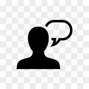 Chat, Communicate, Person, Silhouette, Speech Bubble, - Person With Speech Bubble Icon
