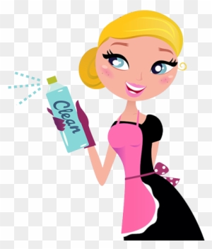 Cleaning Lady Vector - Cleaning Maid Clipart