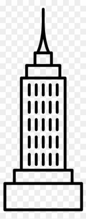 Flat, Simple, Building Icon - Skyscraper