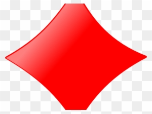 Card Diamond Cliparts - Rombo De Color Rojo