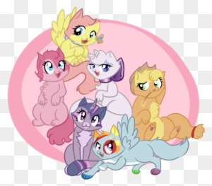 Rarity Rainbow Dash Pinkie Pie Twilight Sparkle Cat - My Little Pony Cat